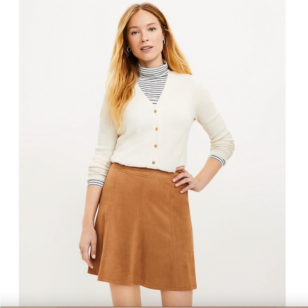 Loft Faux Suede Miniskirt Size 10